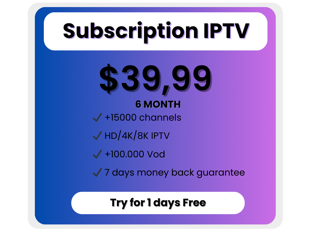 IPTV SMARTERS PRO Abonnement | 6 MOIS