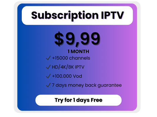 IPTV SMARTERS PRO Abonnement | 1 MOIS