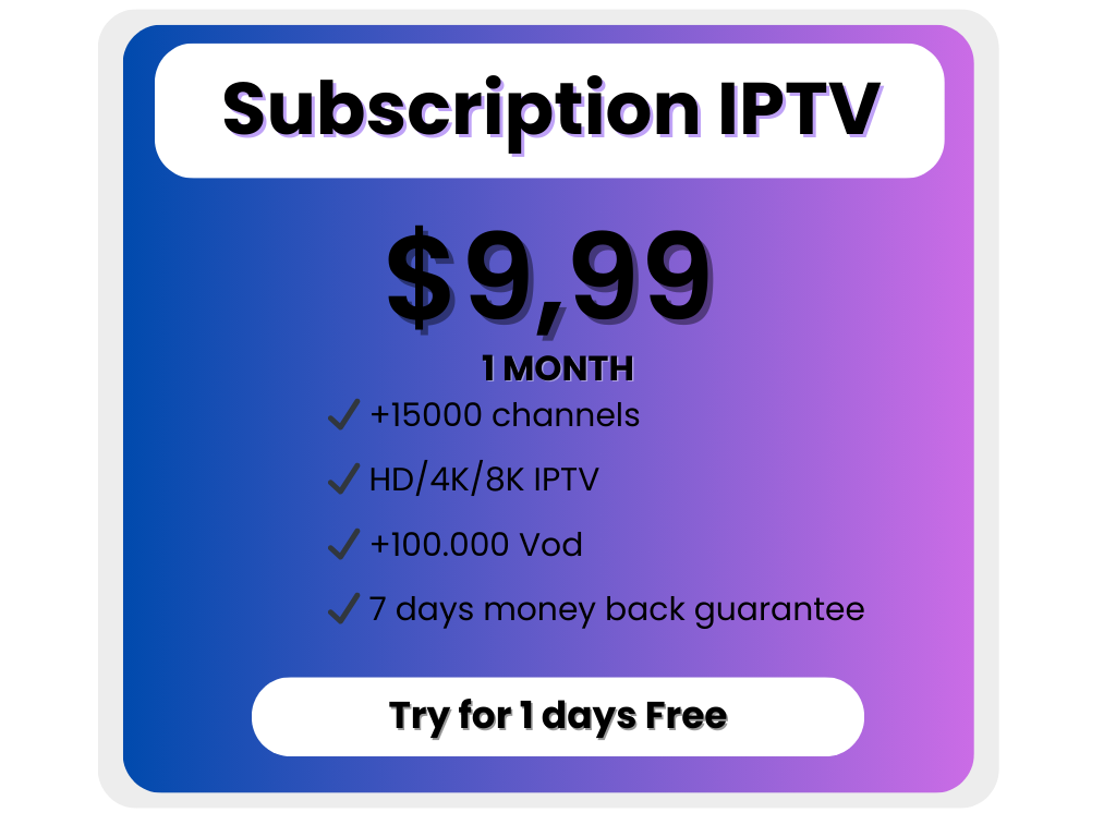 Abonnement IPTV SMARTER PRO 1 MOIS